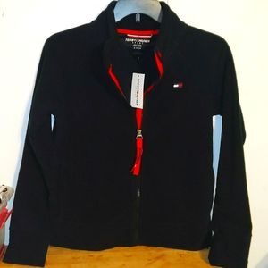 Tommy Hilfiger Sport Full Zip Black Jacket Logo Womens Small
